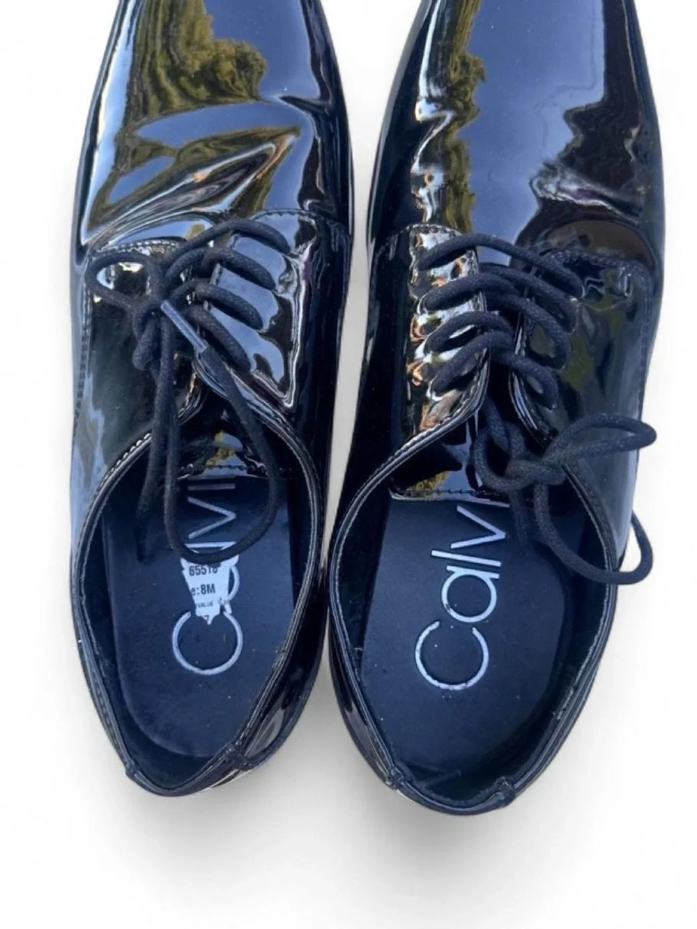 Calvin Klein shiny patent